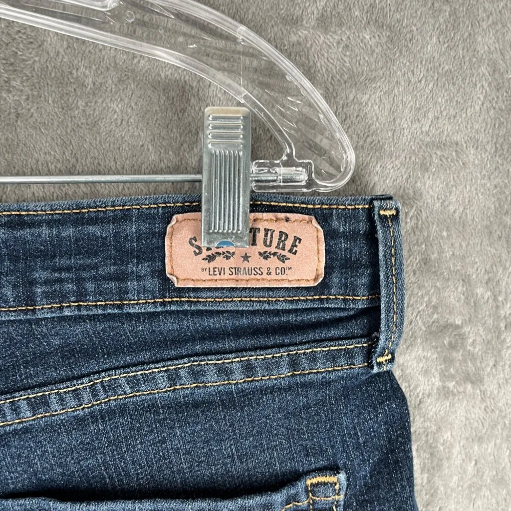 Signature by Levi Strauss Modern Shorts Women's 14 W32 High-Rise Denim Coastal - Image 4