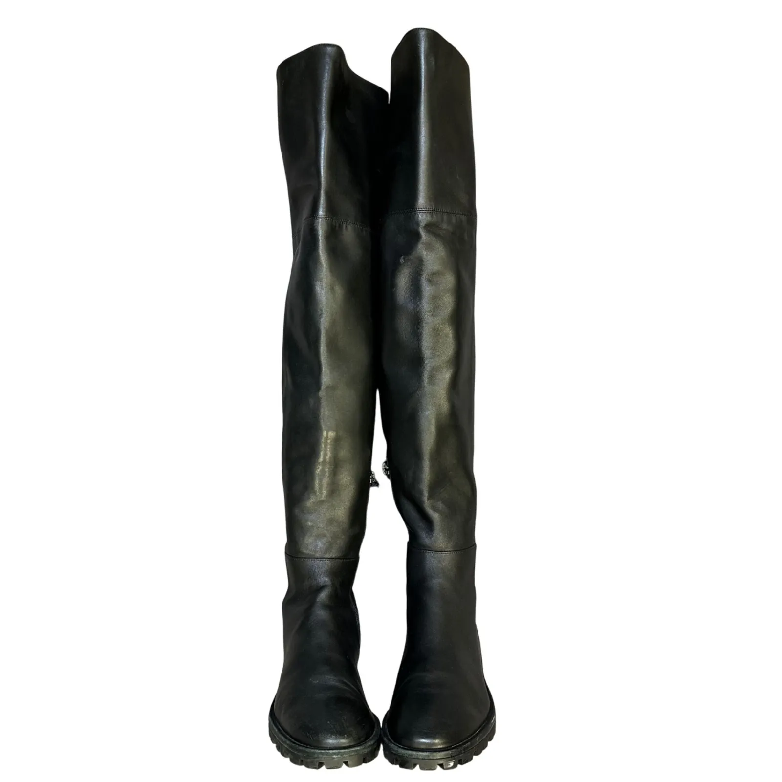 Stuart Weitzman Over the Knee Leather Boots S1730 Size 8 - Image 2