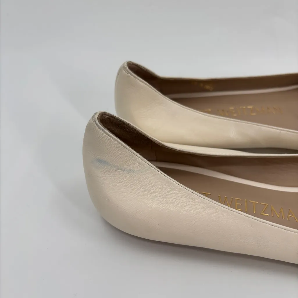 Stuart Weitzman Emilia Pointed Toe Flats in Seashell - Image 6