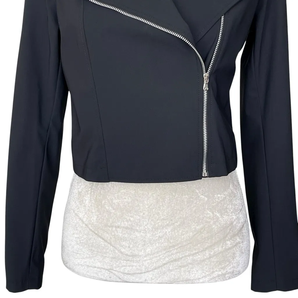 INDIES Crop Moto Bike Jacket Women’s Size 38 US S Black - Image 3