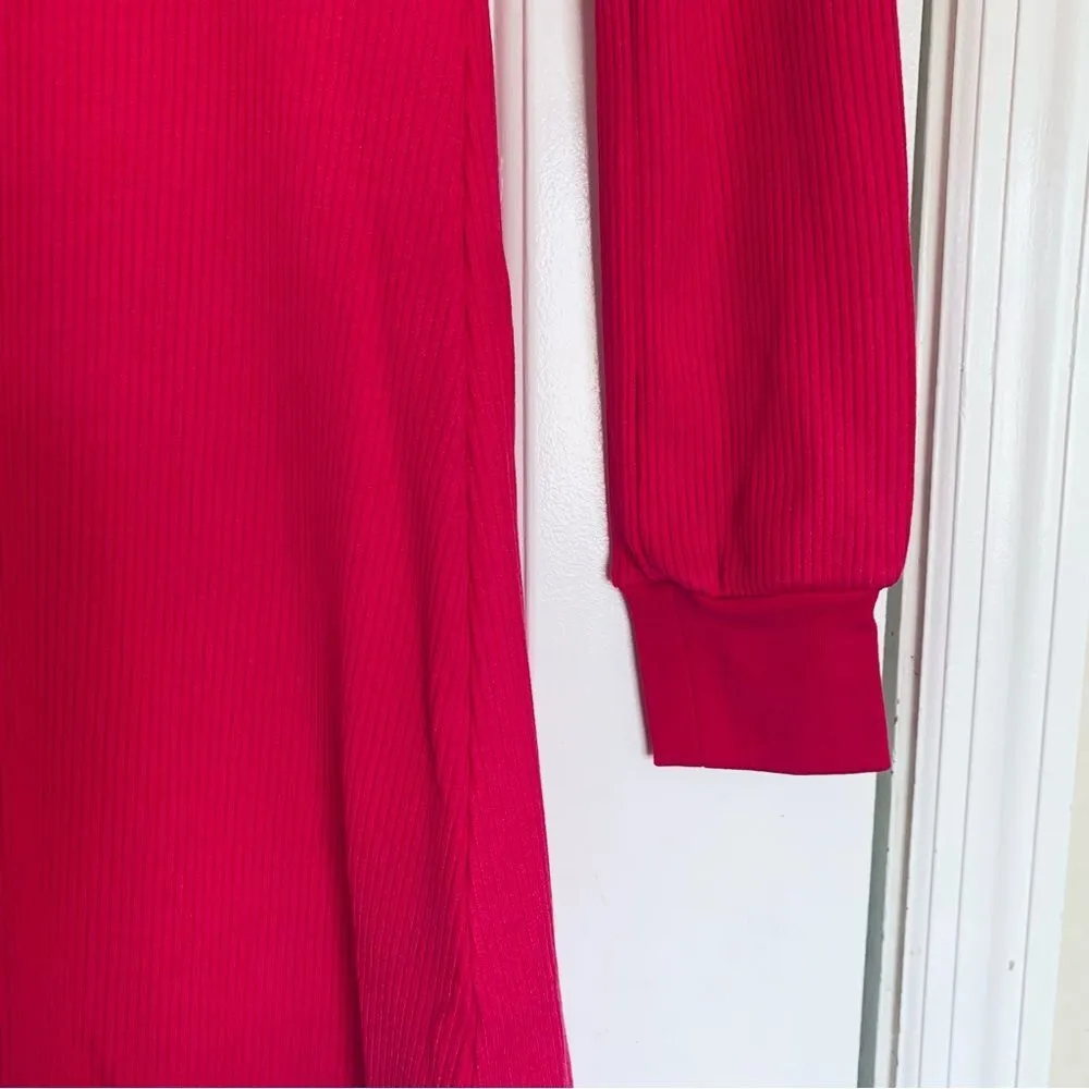 NWT Area Stars Women's Pink Juliette Stretchy Ribbed Knit Polo Dress $150 | XS - Image 9