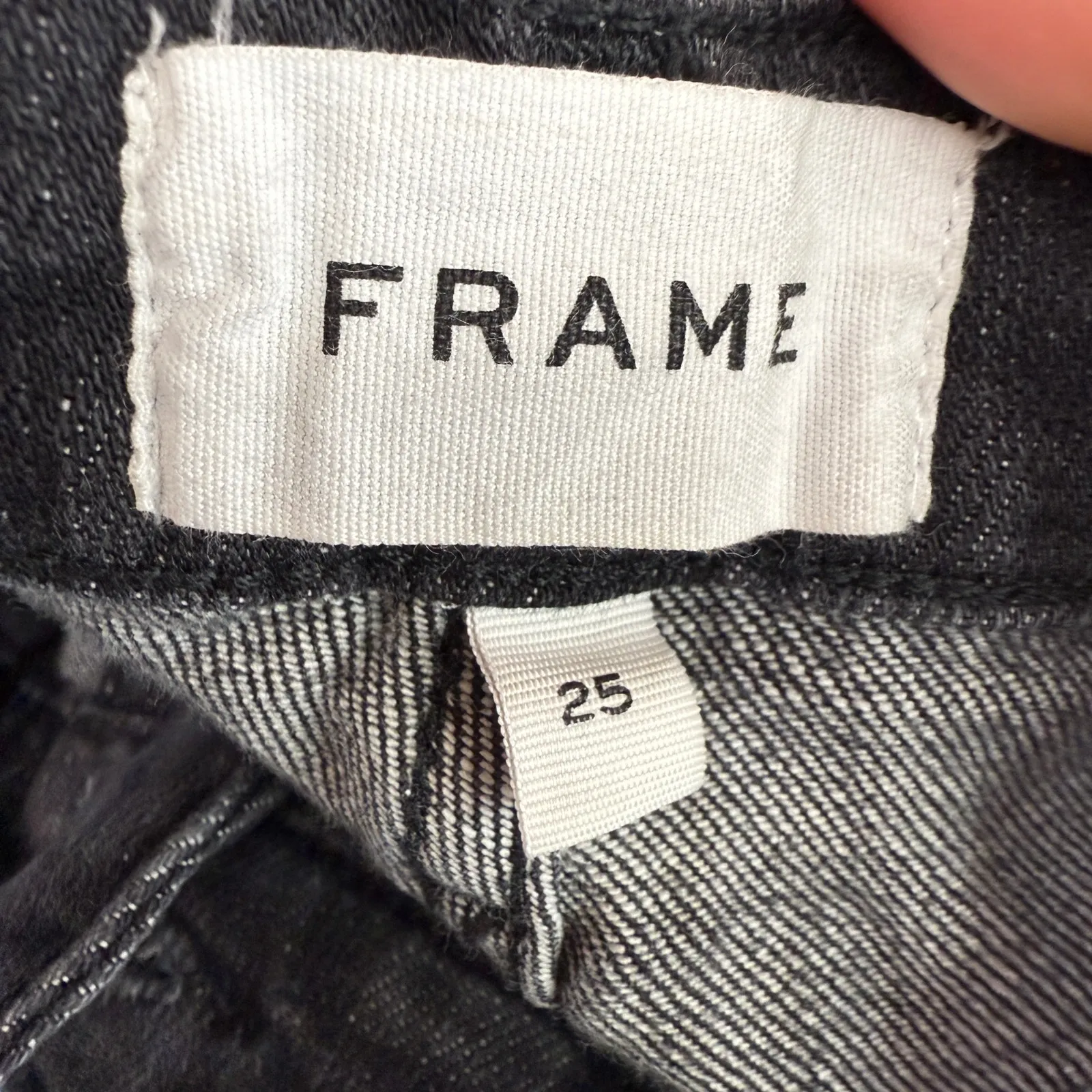 Frame Denim Grey Le Hollywood High Rise Straight Leg Jeans Size 25 - Image 5