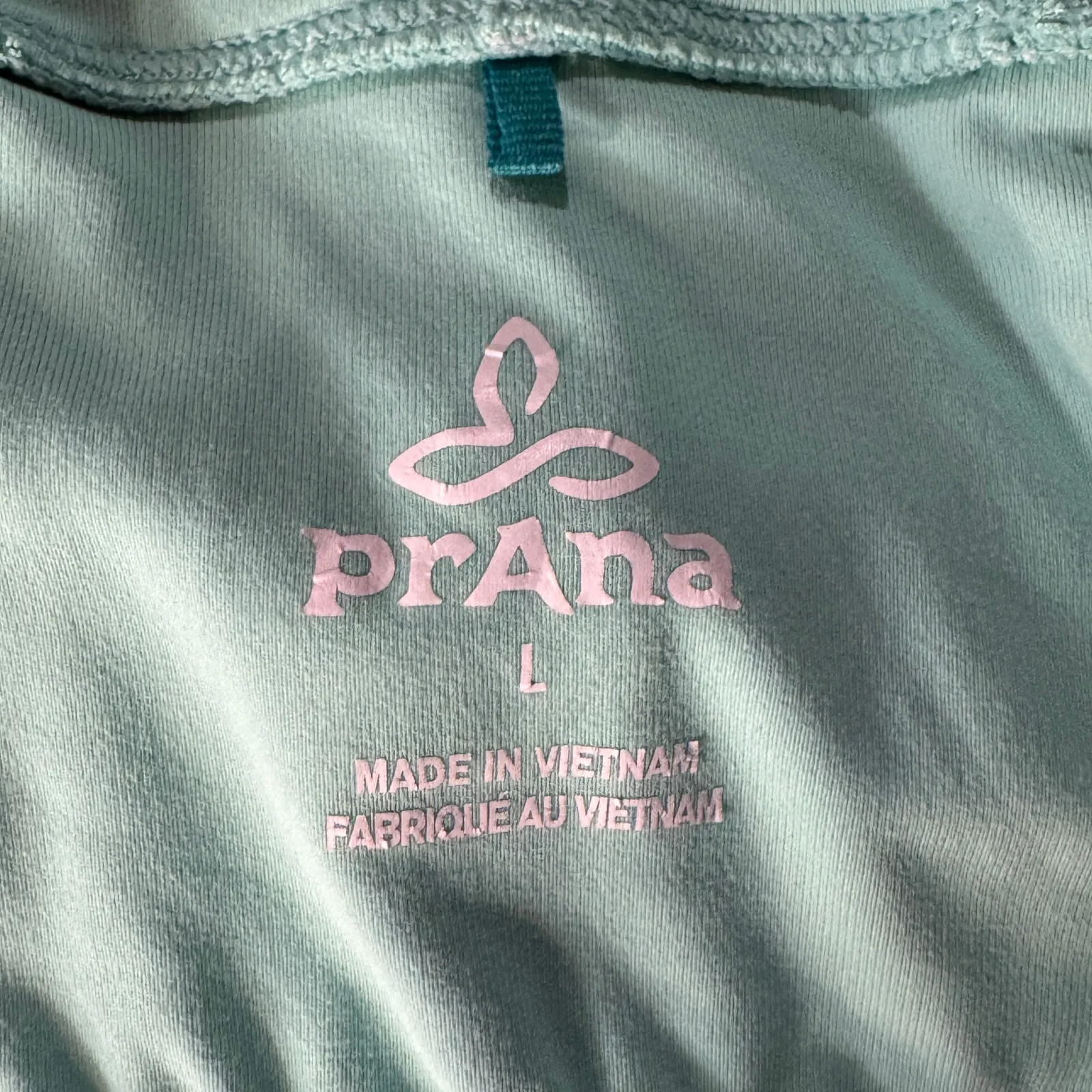 PrAna Large Cantine Halter Dress Wicking Shelf Bra Padded Stretch Geometric - Image 7