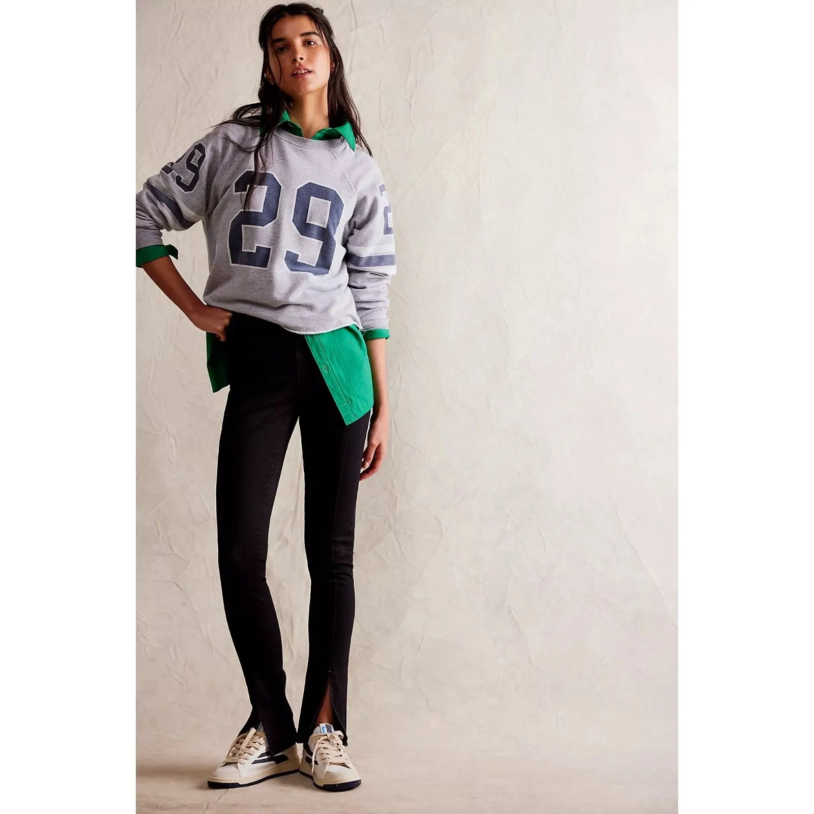 Free People We The Free Black Double Dutch PullOn Slit Skinny Jeans Size XS NWT! - Image 2