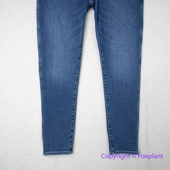 NEW Madewell Tall 10" High-Rise Skinny Jeans in Wendover Wash:‎ TENCEL, 34T - Image 2