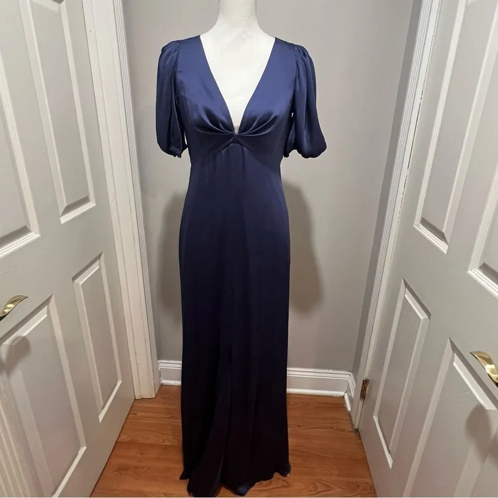 NWT Sachin + Babi Alli gown with puff sleeves in Cobalt blue women's size 8 - Image 5