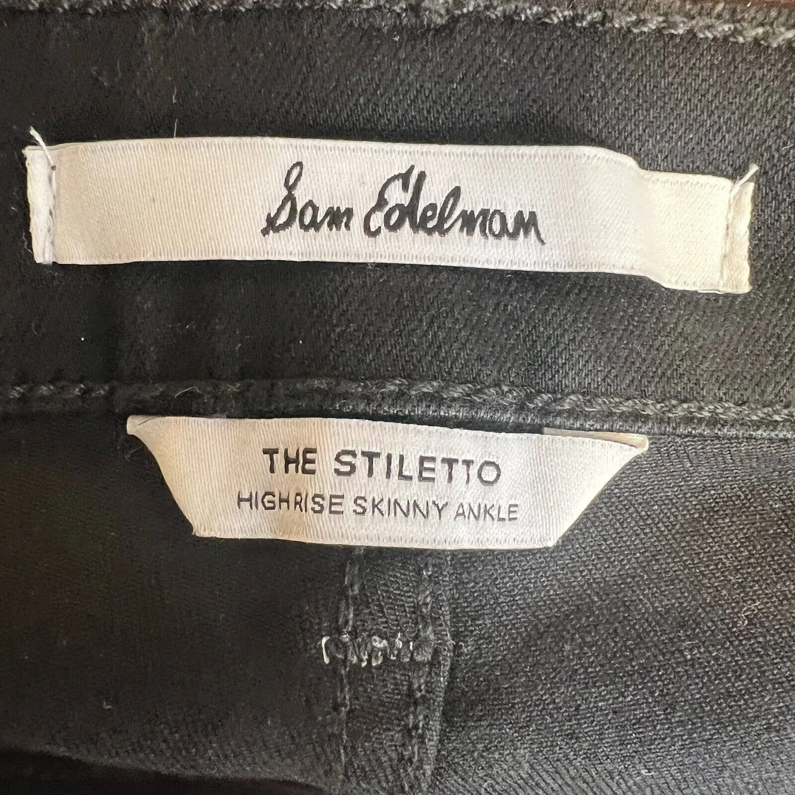 Sam Edelman‎ Coated Burgundy Skinny High Rise Stiletto Jean Size 2 New - Image 7