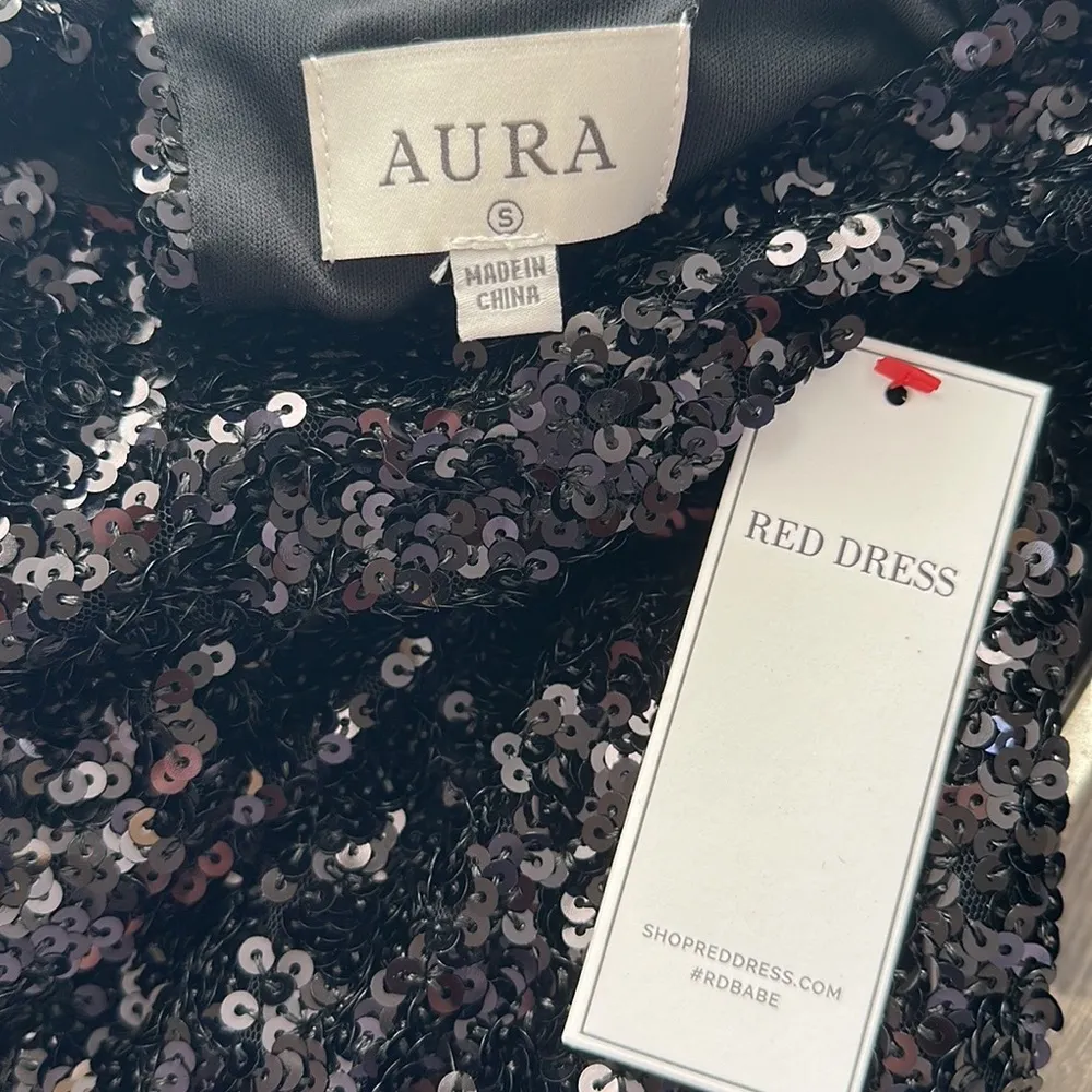 Red Dress Boutique | Black Long Sleeve Sequin Dress - Image 4