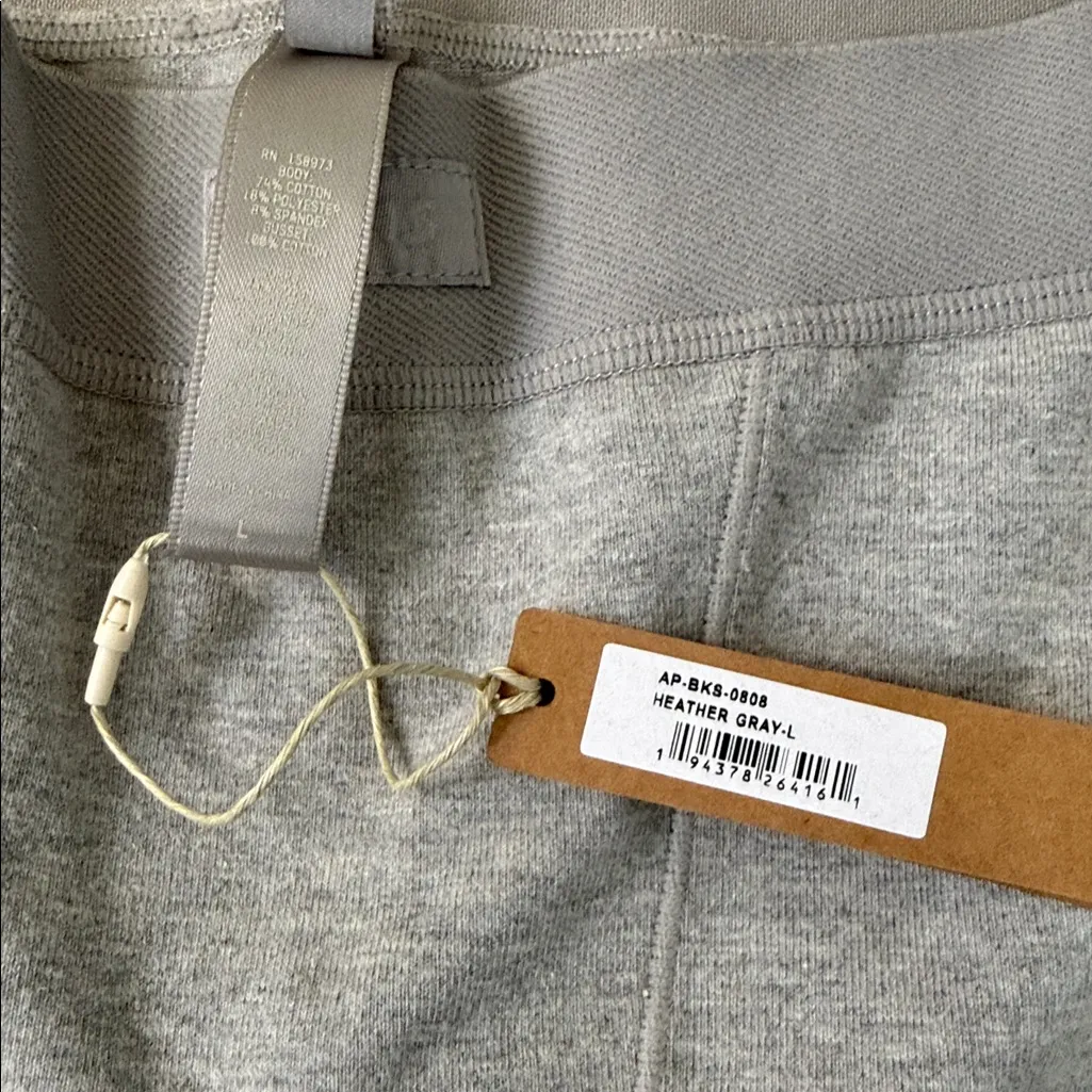 NWT SKIMS Cotton Rib Heather Gray Boxer Short Size Large - Image 2