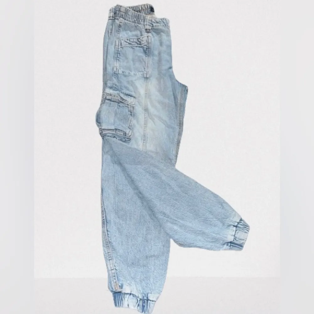 Aeropostale- 90s Super High-Rise Baggy Denim Cargo Jean Joggers Size Small - Image 9