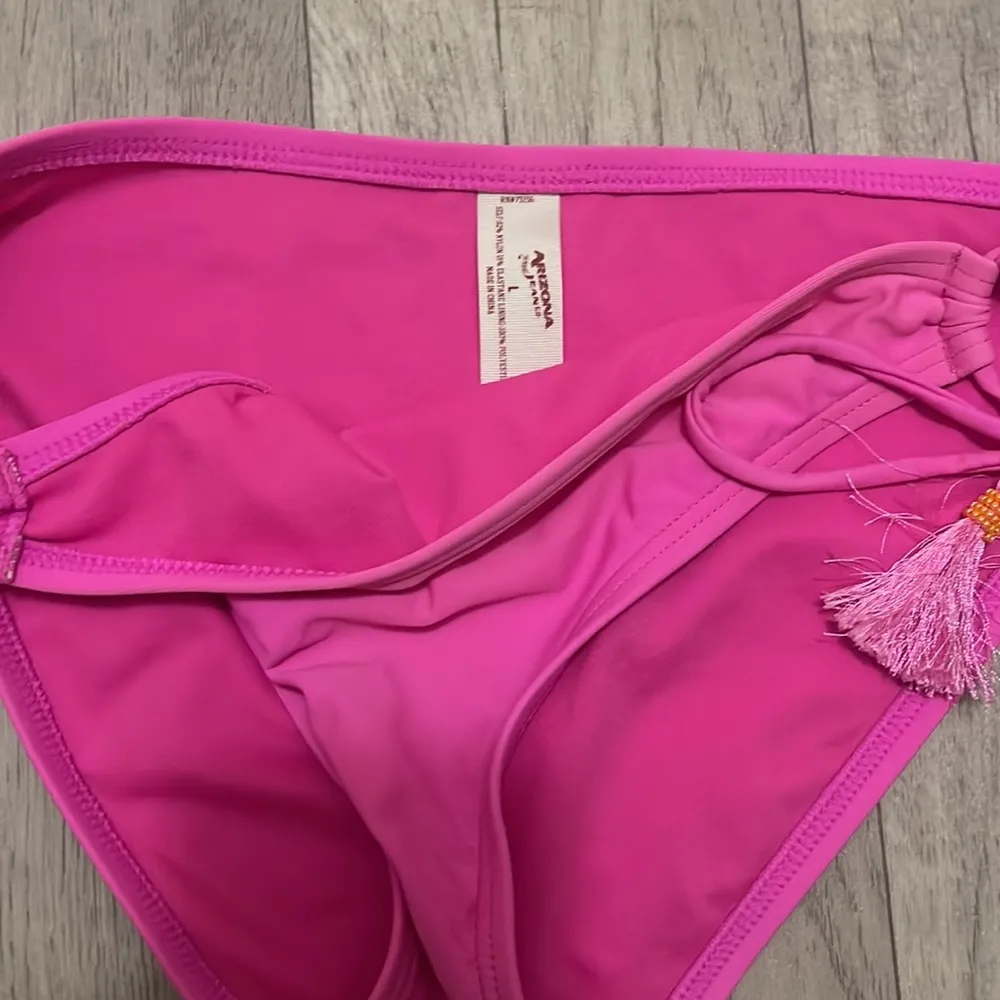 Pink tassel ruffle swim set pink Victoria secret and AriZona small large READ - Image 3