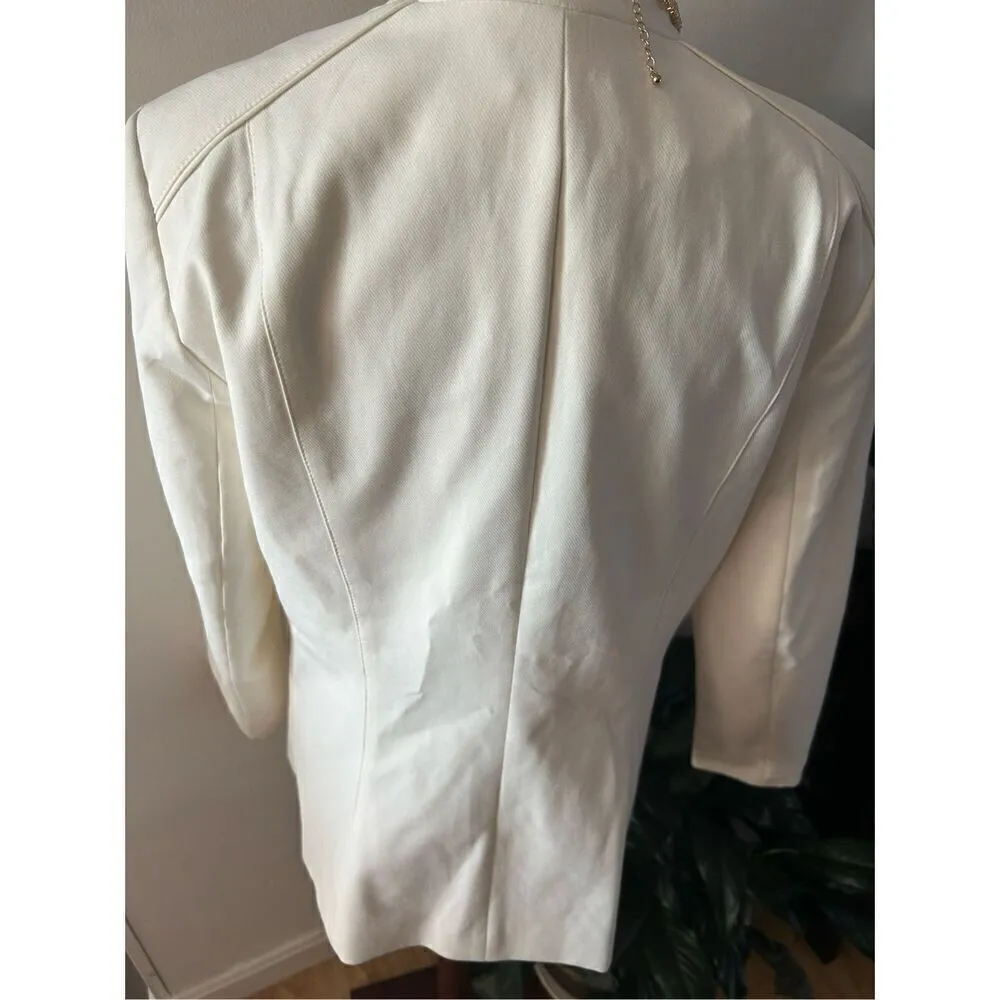 White House black market white jacket / blazer size 12 - Image 3