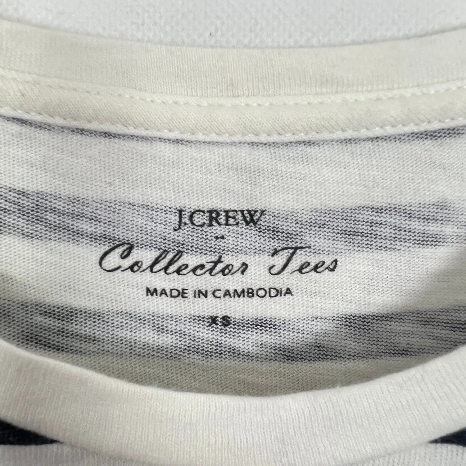 J. Crew Collector Tees 100% Cotton Striped Crew Neck Tee - Image 2
