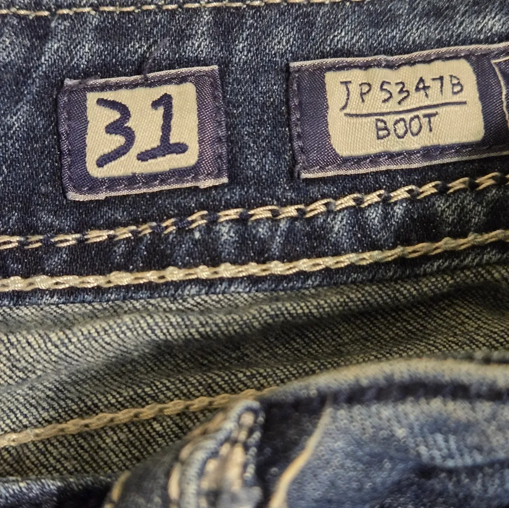 Miss Me Fleur De Lis Rhinestones Boot jeans 31 - Image 8