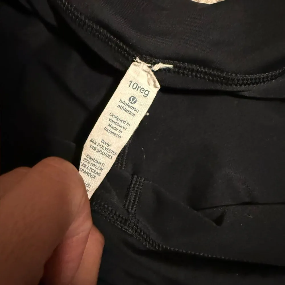 Lululemon Run: Pace Setter Skirt Skort Black- Size 10 Regular - Image 7