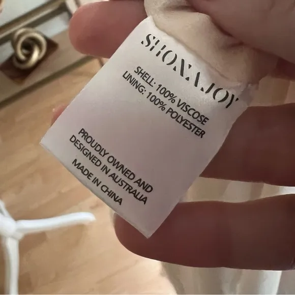 SHONA JOY‎ Cream Shelby Polka Dot Dress Flare Sleeves size 4 - Image 8