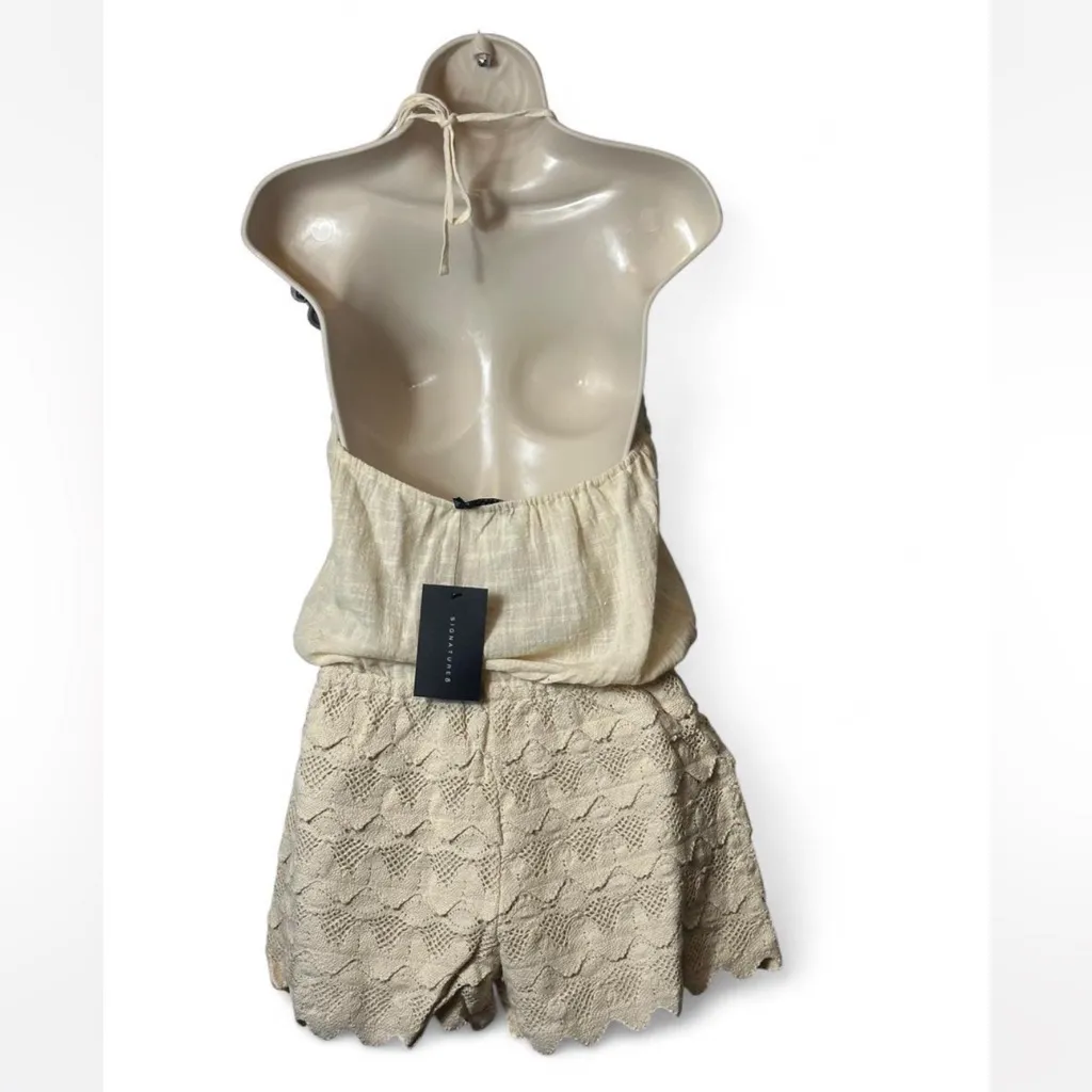 ‎Sleeveless Crochet Romper Size M - Image 5