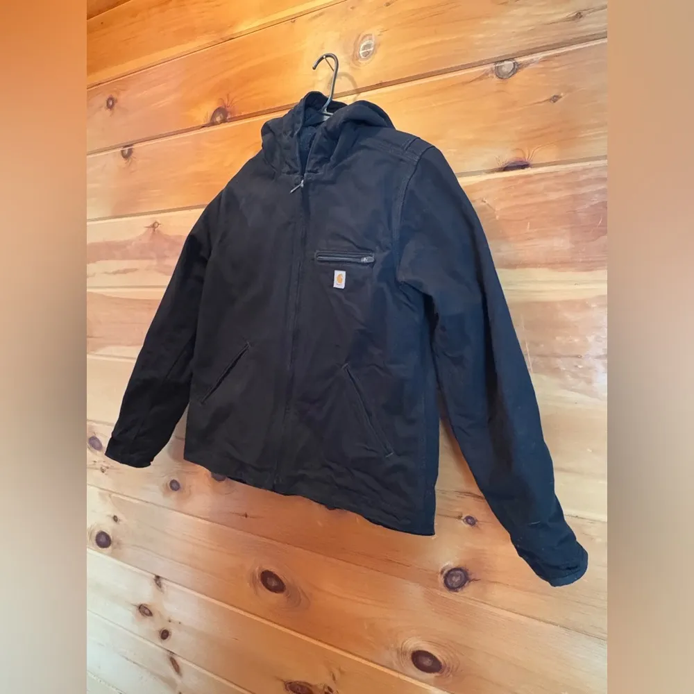 Sherpa Lined Hooded Jacket Black Women’s Size Small 4-6 - Image 3