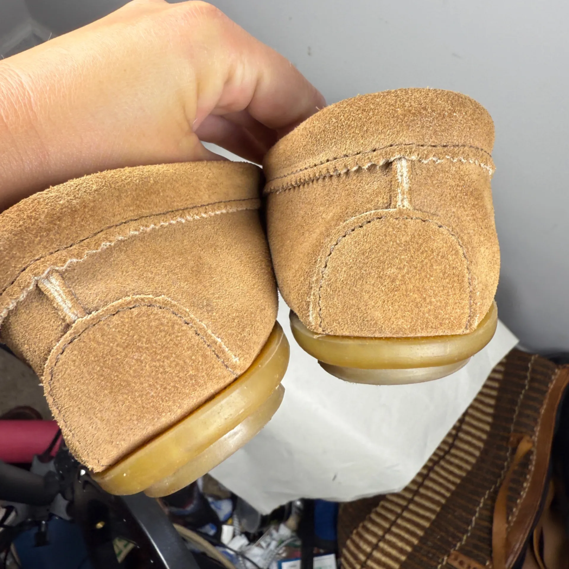 Minnetonka Thunderbird Animikii Suede Beaded Hardsole Moccasin Size 8 Womens - Image 7