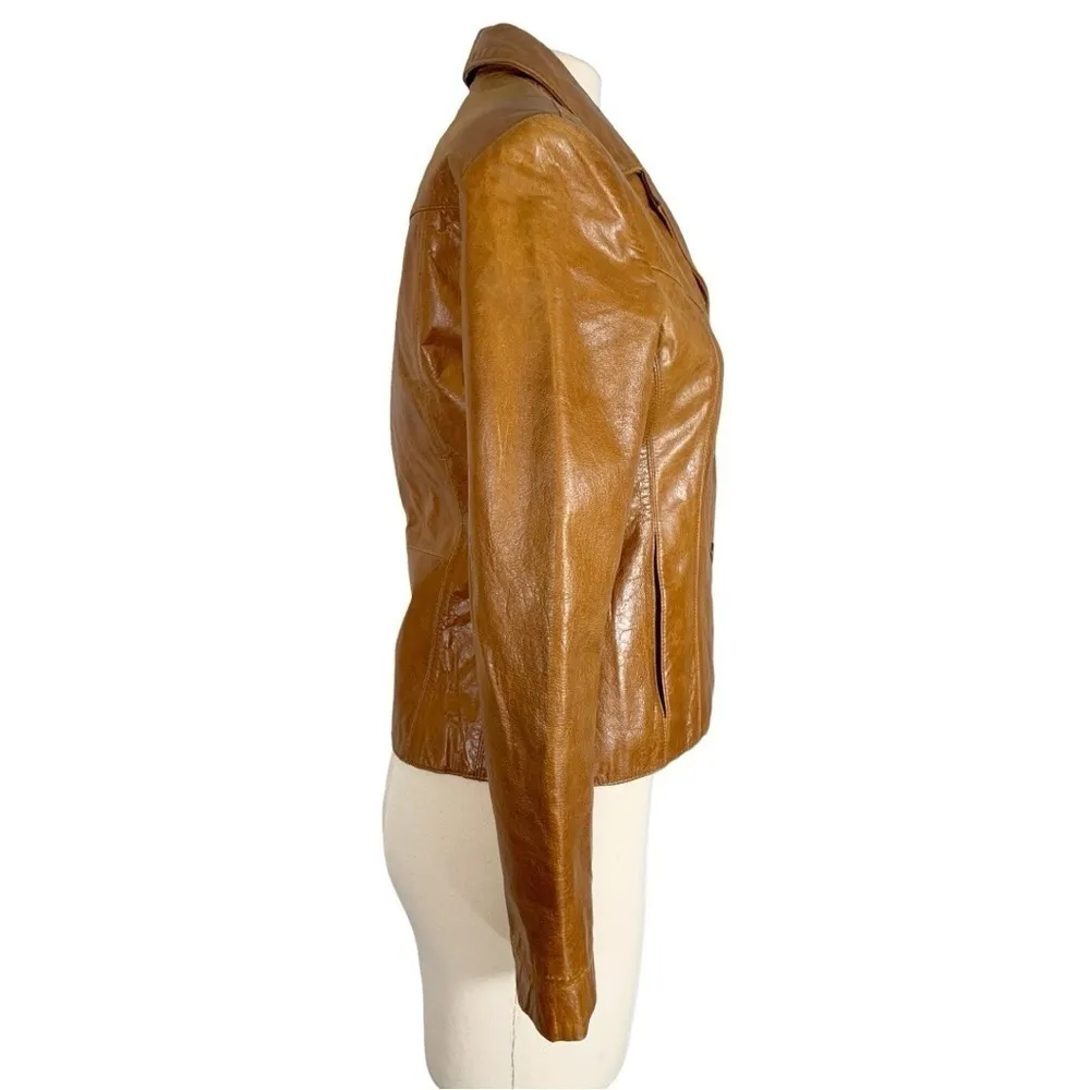 Vintage Wilsons Leather Button Down Jacket Size Small - Image 4