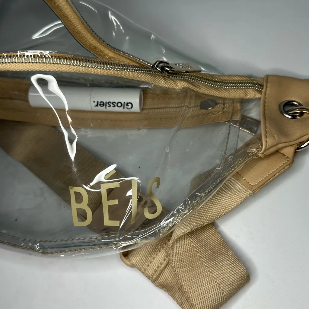 Beis Clear Fanny Pack Stadium Bum Bag See Through Bag Tan Details - Image 10