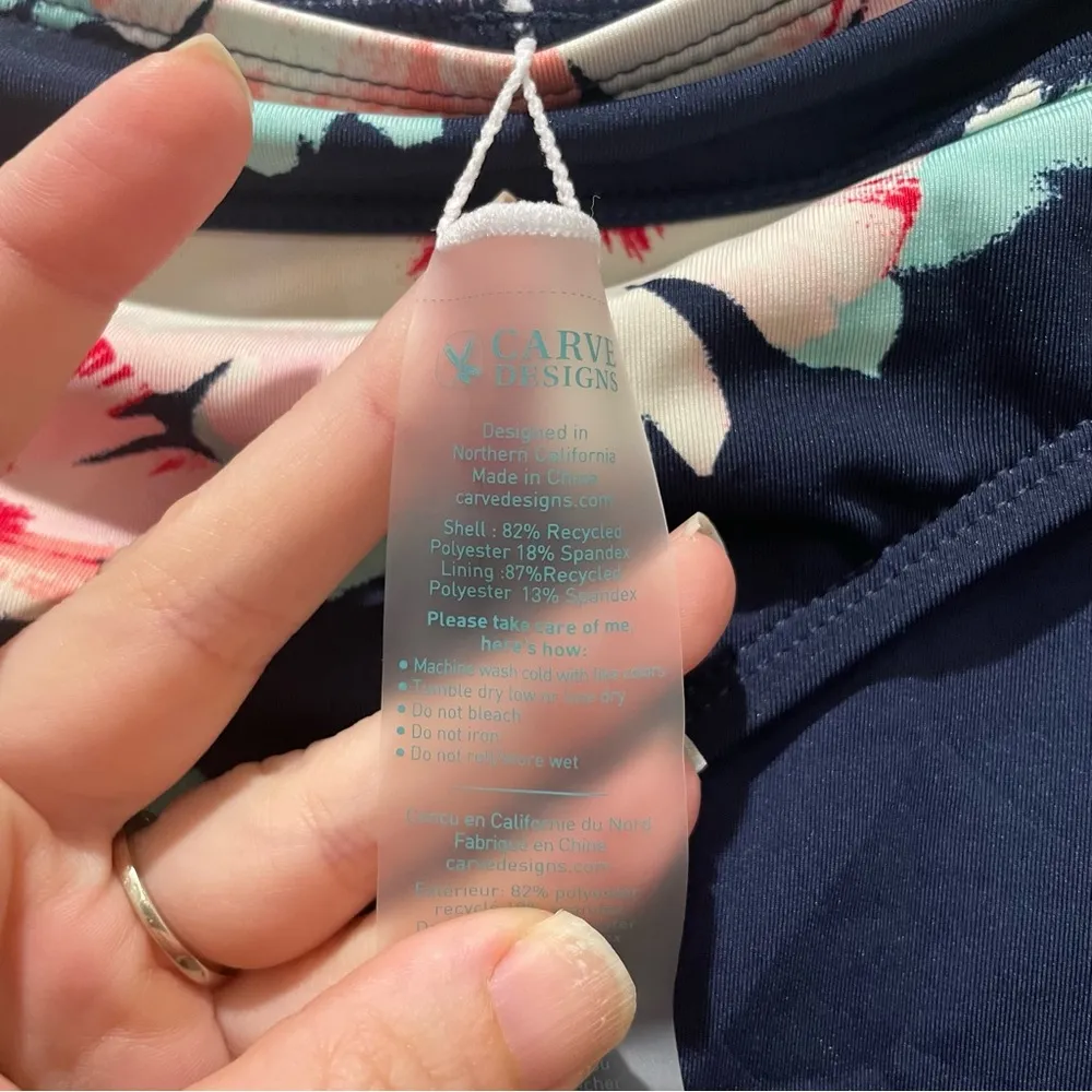 Carve Designs Swimwear Stinson Bikini Bottom Floral Elation Blue Women’s Size XL - Image 10