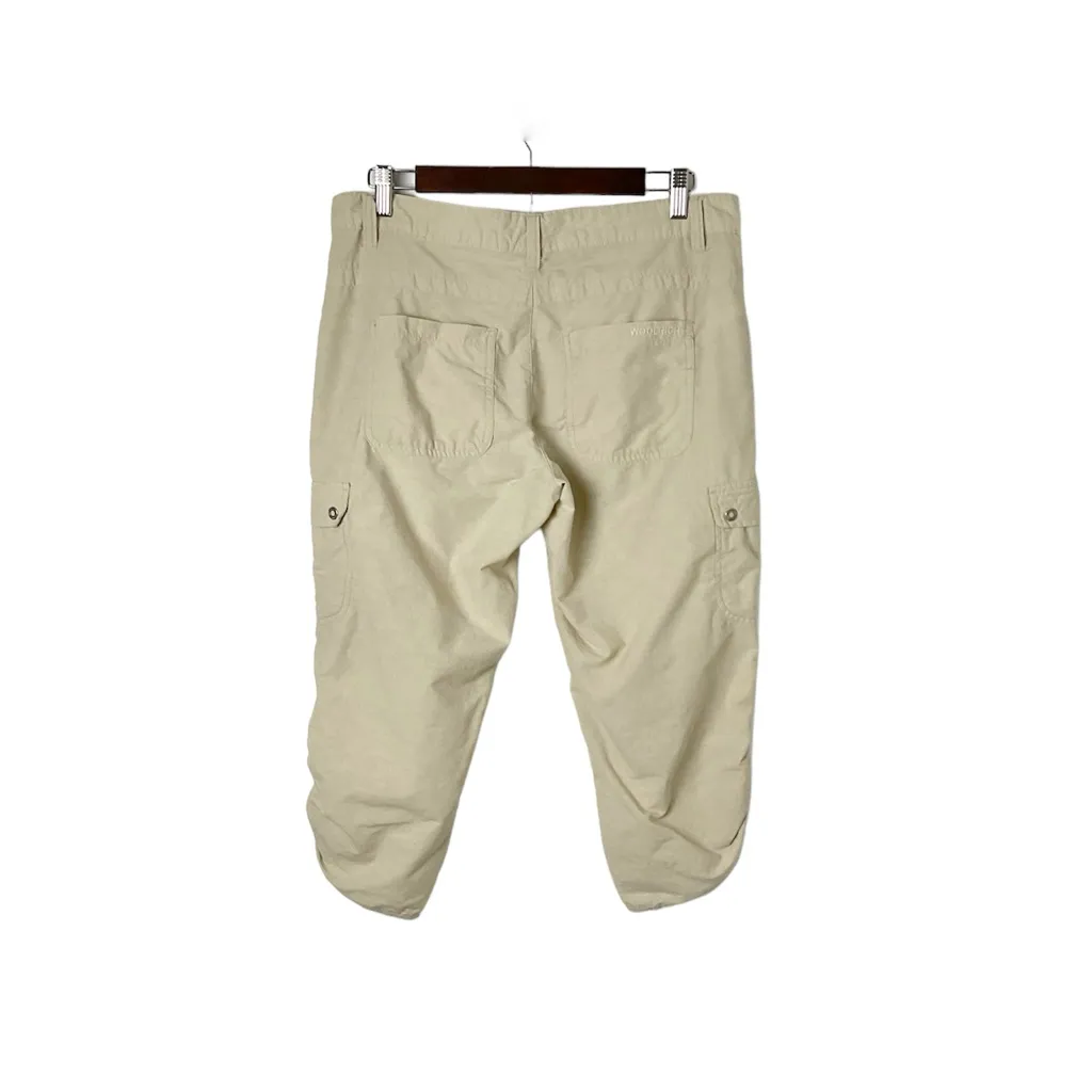 Woolrich Cargo Cropped Hiking Pants Size Small Tan - Image 3