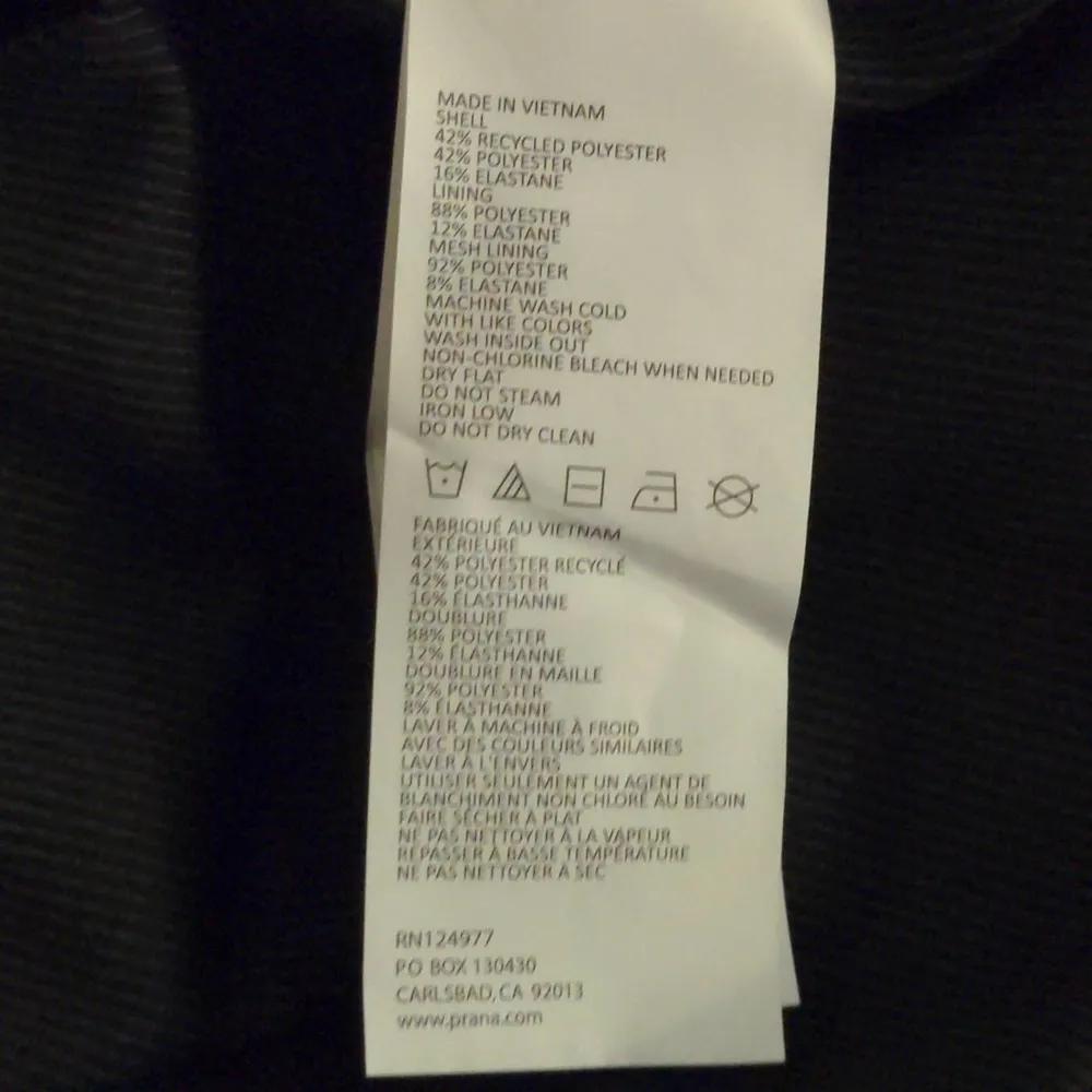 Prana Becksa Tank Black Heather Slim Fit Compression Racerback Scoop Neck XS New - Image 12