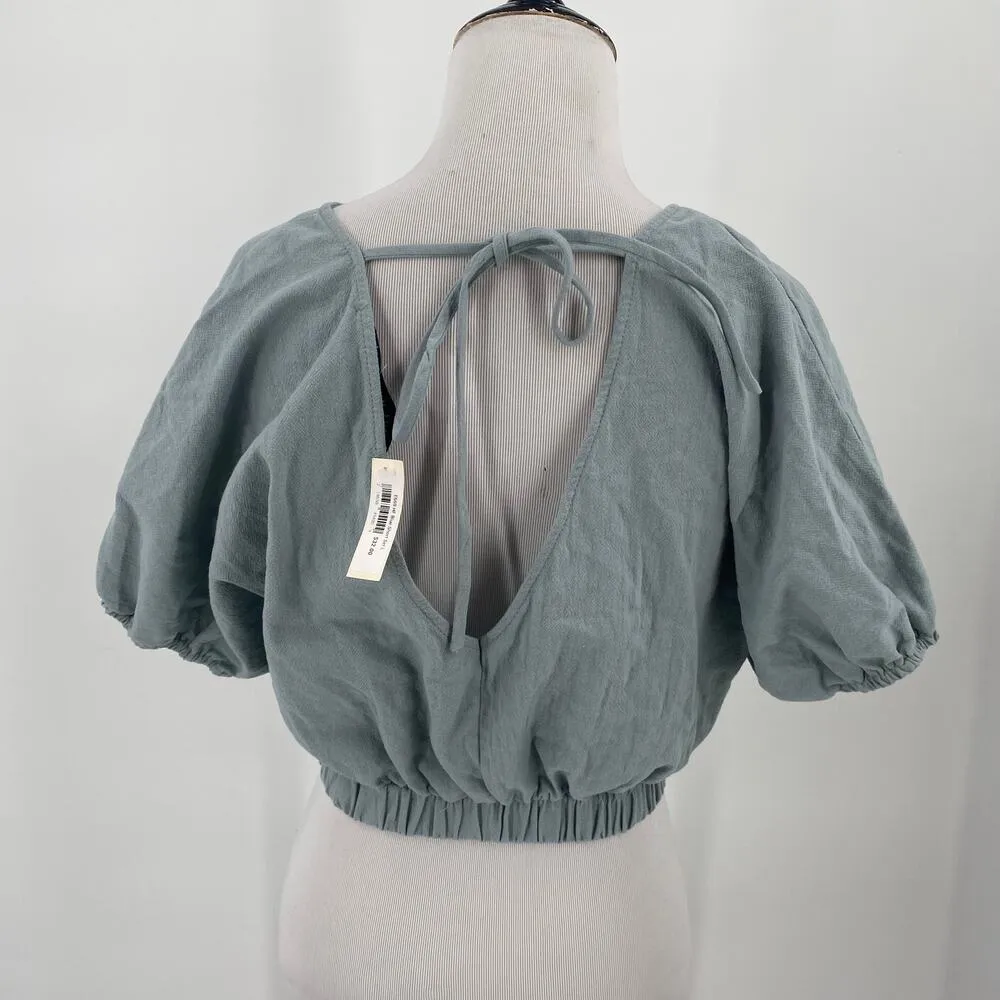 Hyfve Hyfve Hyfve Crop Tie Blouse New with tags Size Large - Image 4