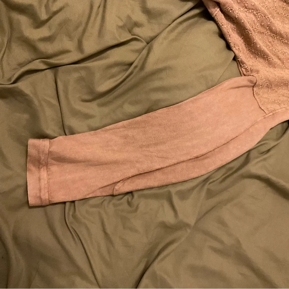 Free People Free Spirit Henley Top Embroidered Hi Low Button Oversized Tunic s - Image 11