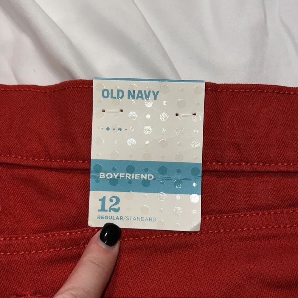 Old Navy size 12 regular shorts 3” dark salmon coral color flaw on 8th pic NWT - Image 9