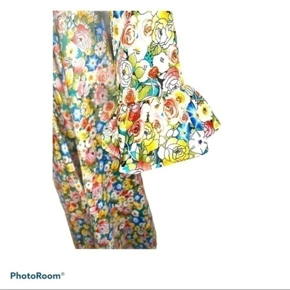 Vintage Neiman Marcus Long Floral Silk Dress Circle skirt Size 10 - Image 4