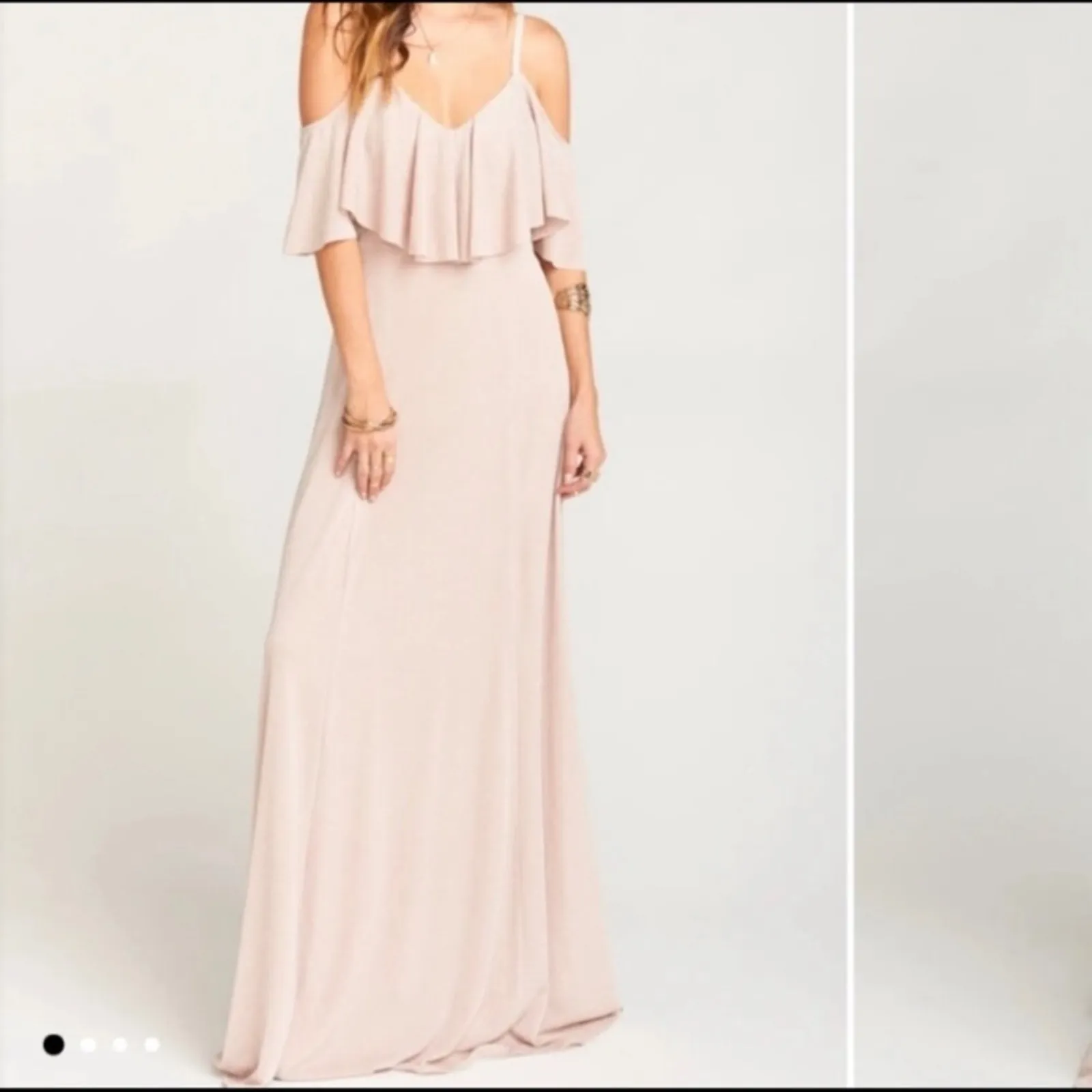 NWT Show Me Your Mumu Renee ruffle maxi dress in dancing Queen wine blush SMALL - Image 3