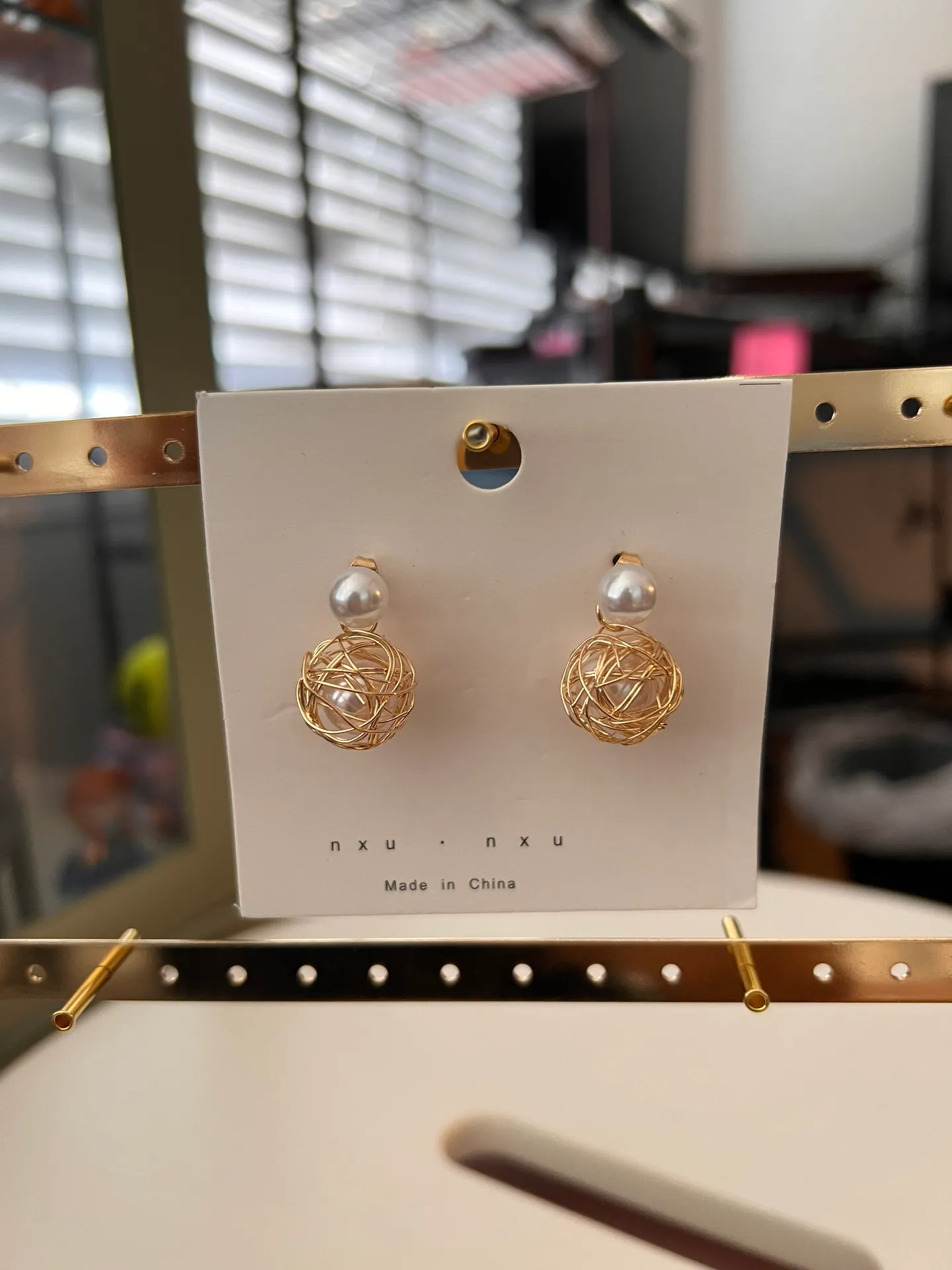 925 Silver Plated Pearl Earrings - Image 2