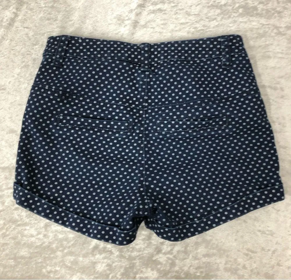Rue 21 High waisted polka dot navy sailor shorts size 0 in juniors - Image 3