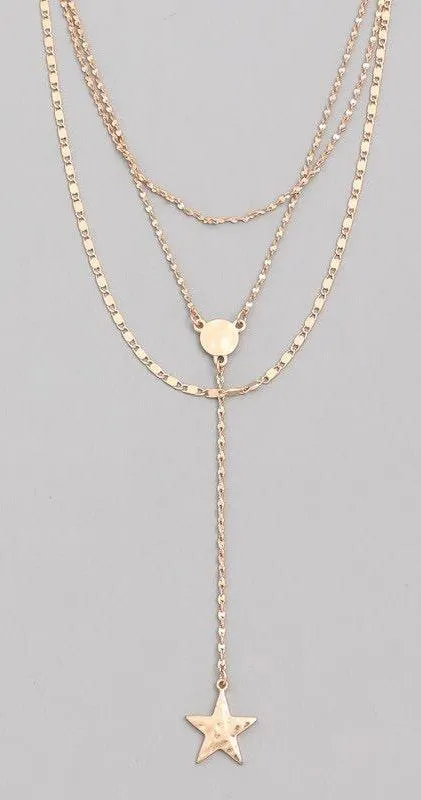 Gold Star Layered Necklace - Image 3