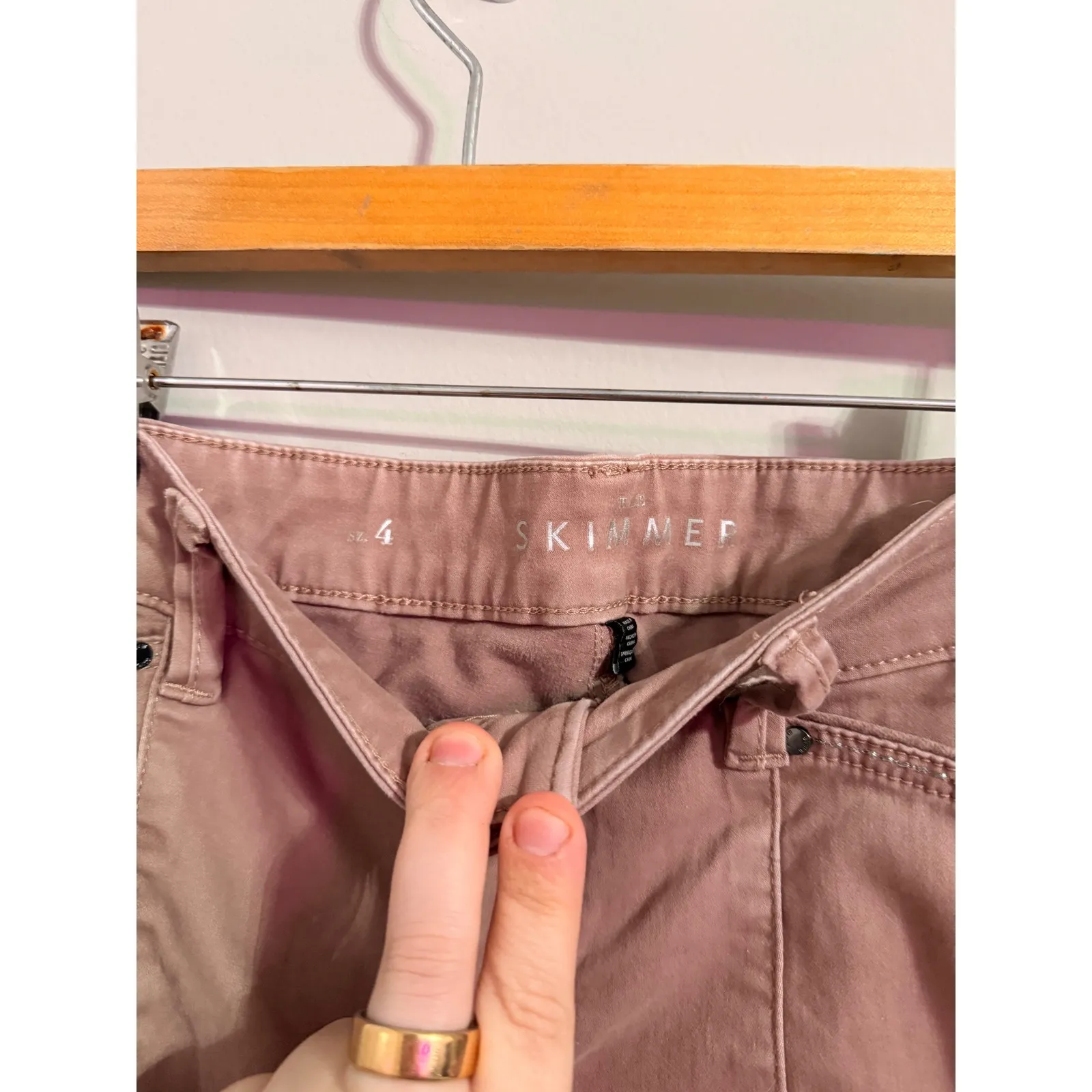 White House Black Market Skimmer Pants Womens Size 4 Pink Cargo Zipper Ankle - Image 6