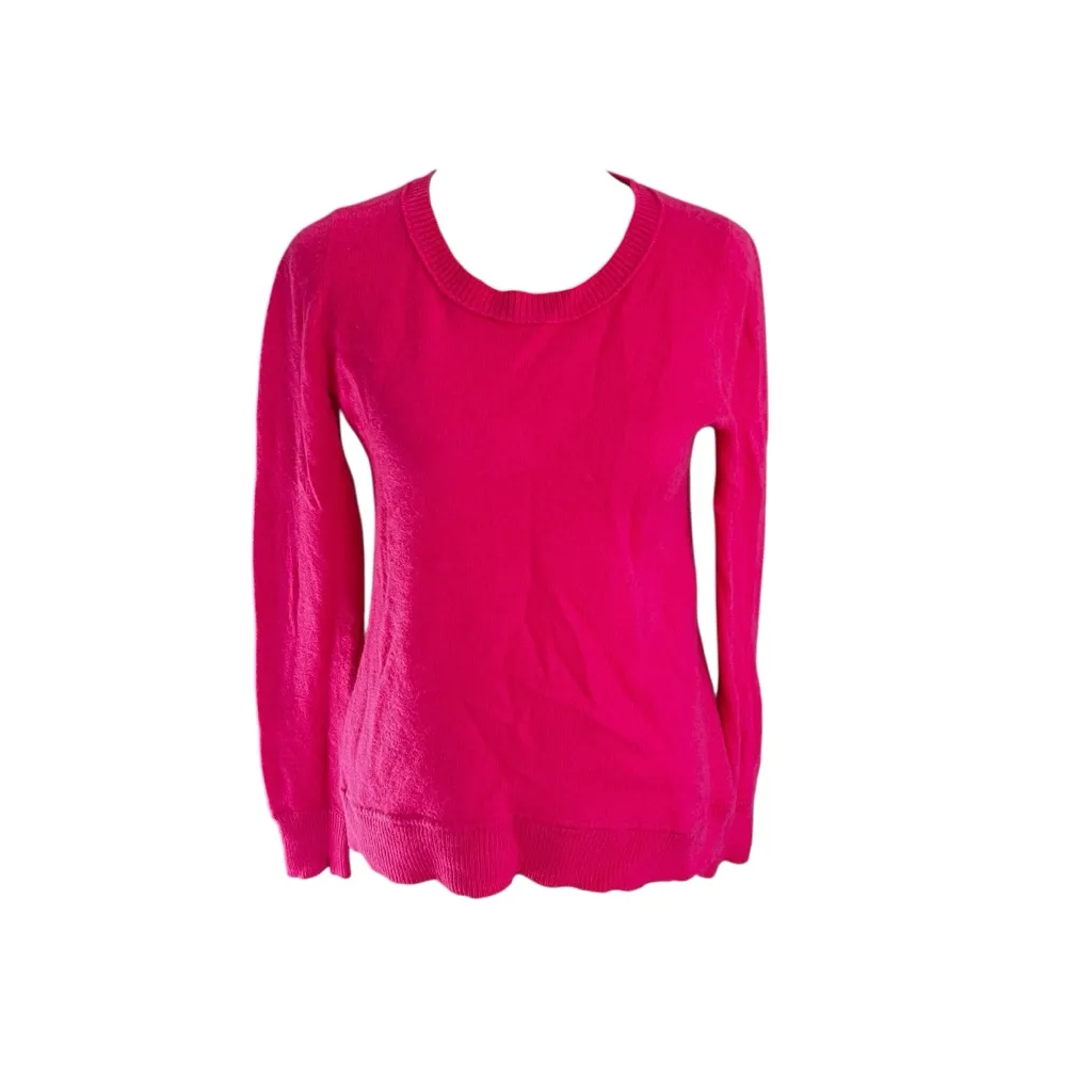 Diane von Furstenberg DVF Kingston 100% Cashmere Sweater — Hot Pink — Small - Image 2