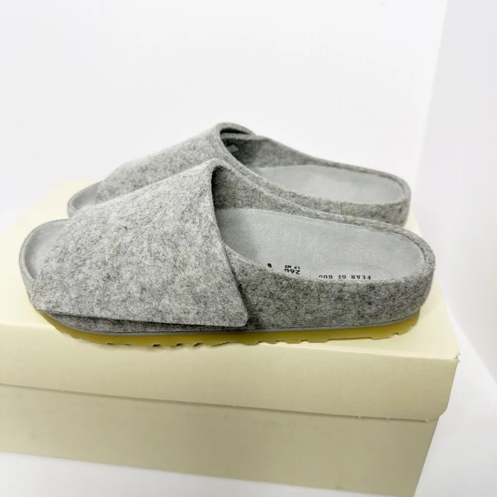 Birkenstock x Fear of God Size 40‎ Loz Feliz 100% Wool Gray Felt - Image 3
