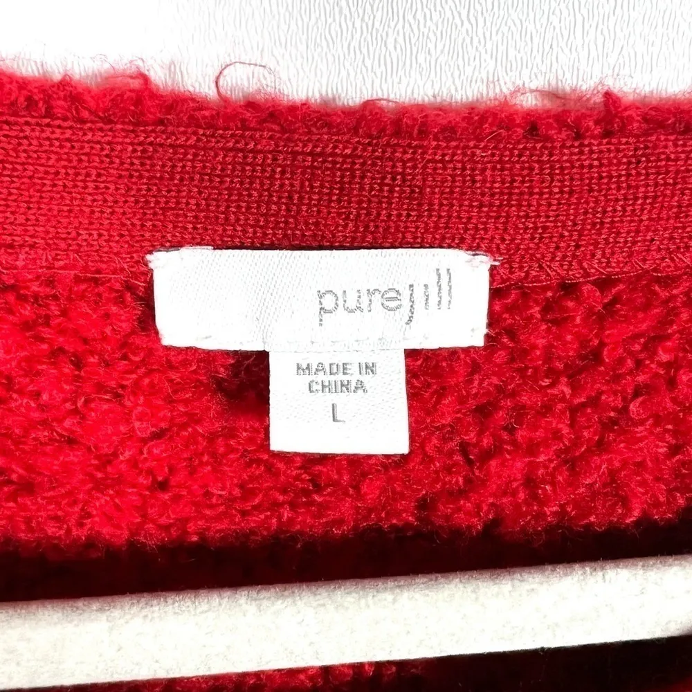 Pure jill wool‎ red sweater women’s size large - Image 4
