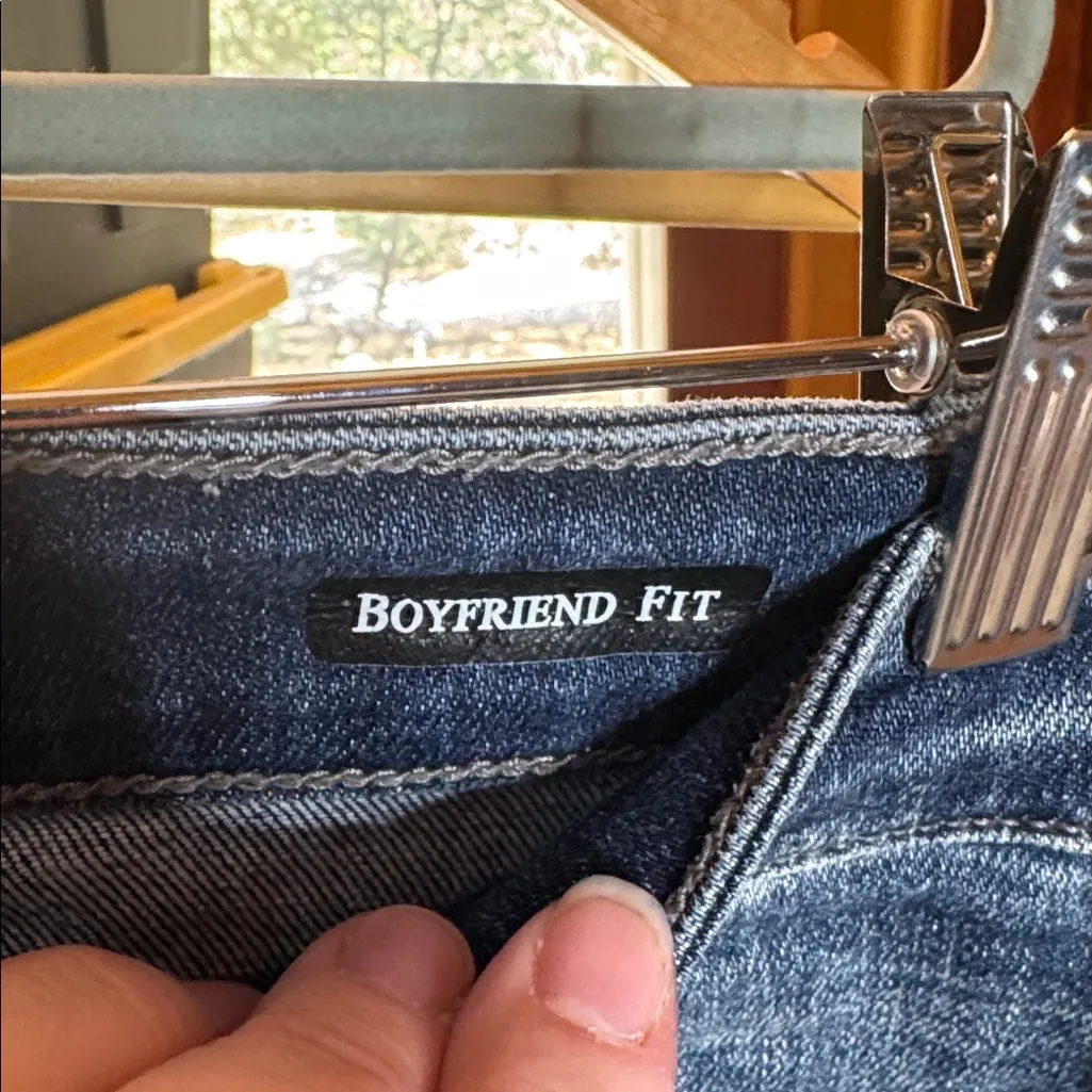 Judy Blue Dark Wash Mid Rise Distressed Blue Jeans Size Medium 29.5” Waist 7/28 - Image 8