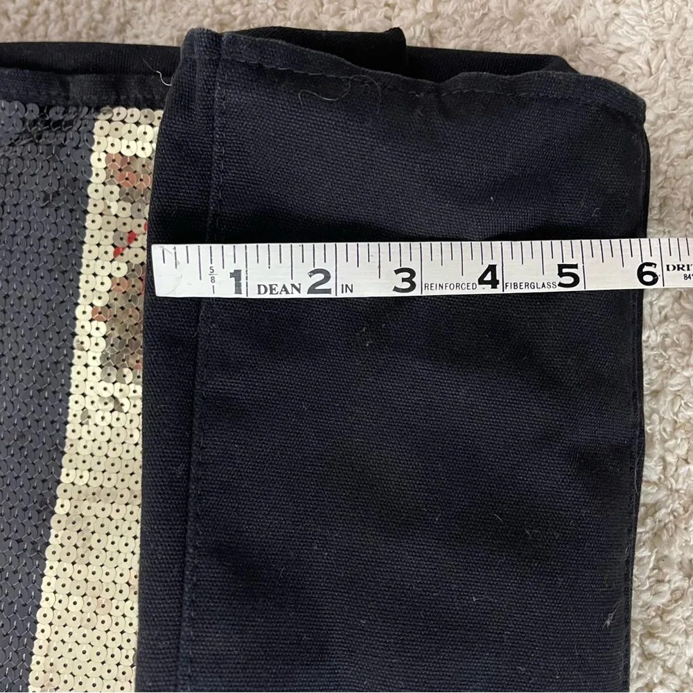 Victoria's Secret Black Sequin Tote Bag - Image 5