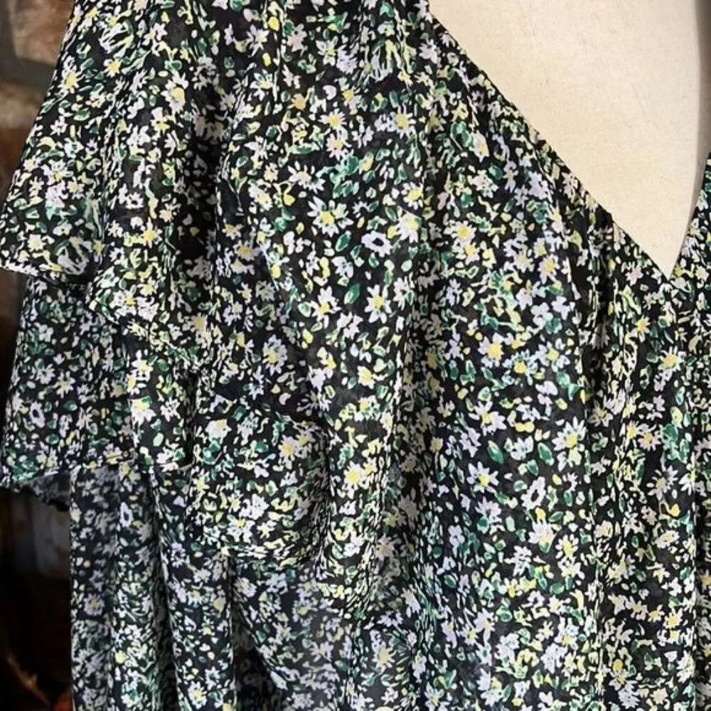 Topshop Ruffle Button Up Blouse - Image 3