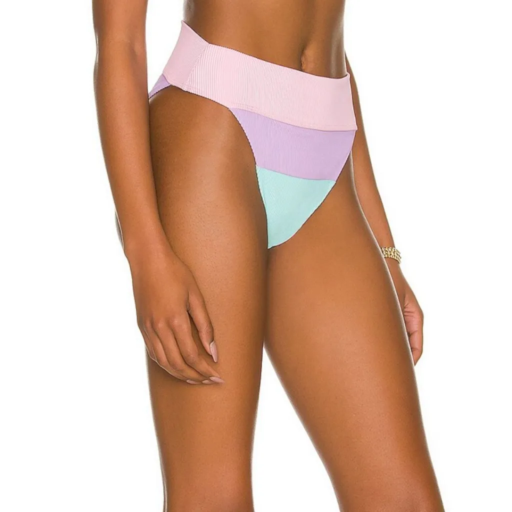 Beach Riot‎ Alexis Bikini Bottoms XS Pink Purple Pastel - Image 2
