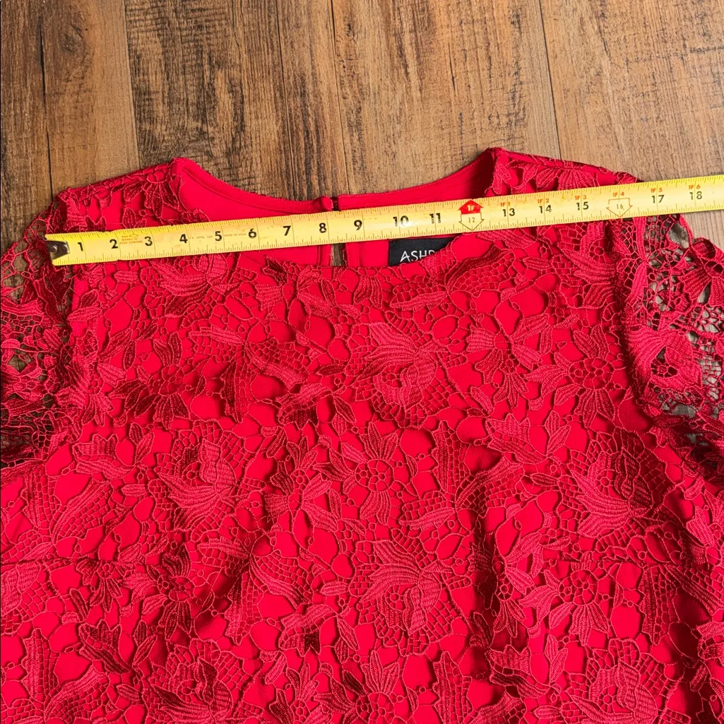 Ashro Elegant Red Lace Set Size 14 - Image 12