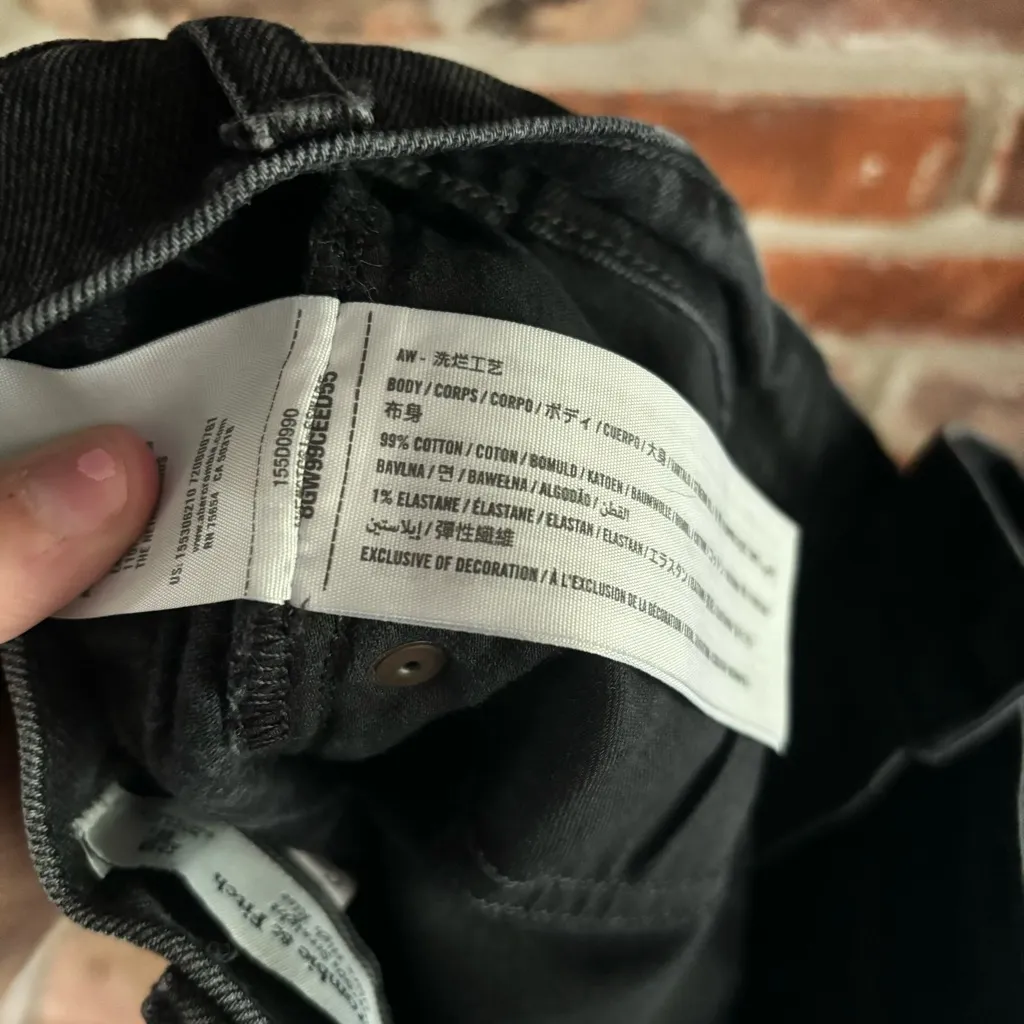 Abercrombie Black 90s Straight Curve Love High Rise Jeans, 29 - Image 6