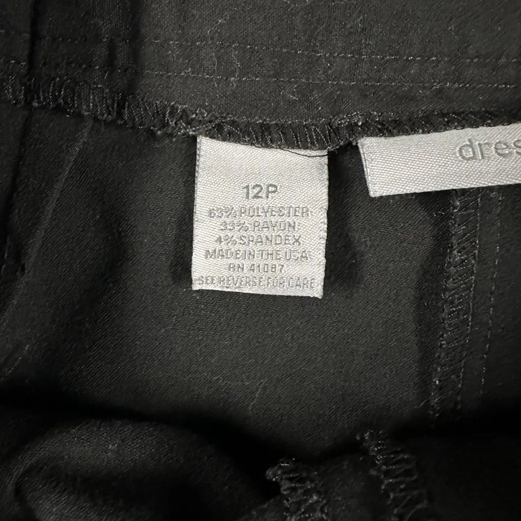 Dressbarn Shorts Womens 12P Black Stretch Petite Bermuda Career Casual Office - Image 7