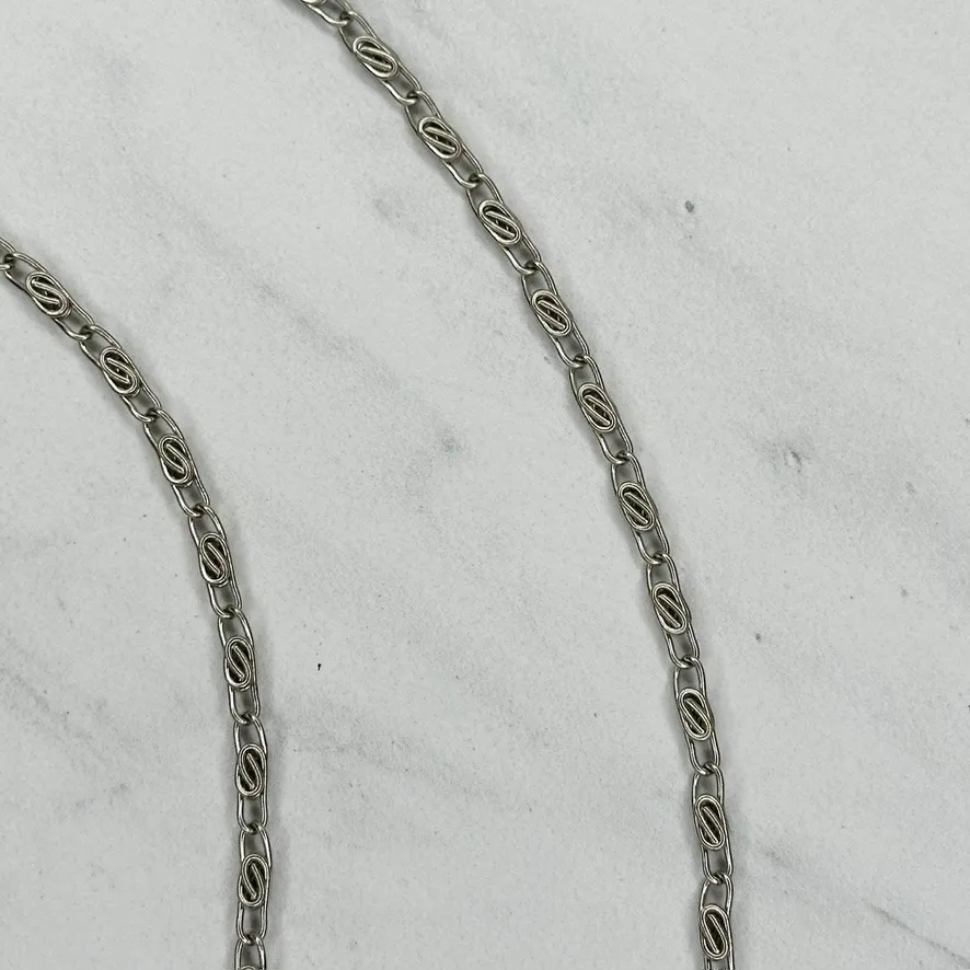 Silver Tone Swirl Chain Purse Strap Replacement - Image 4