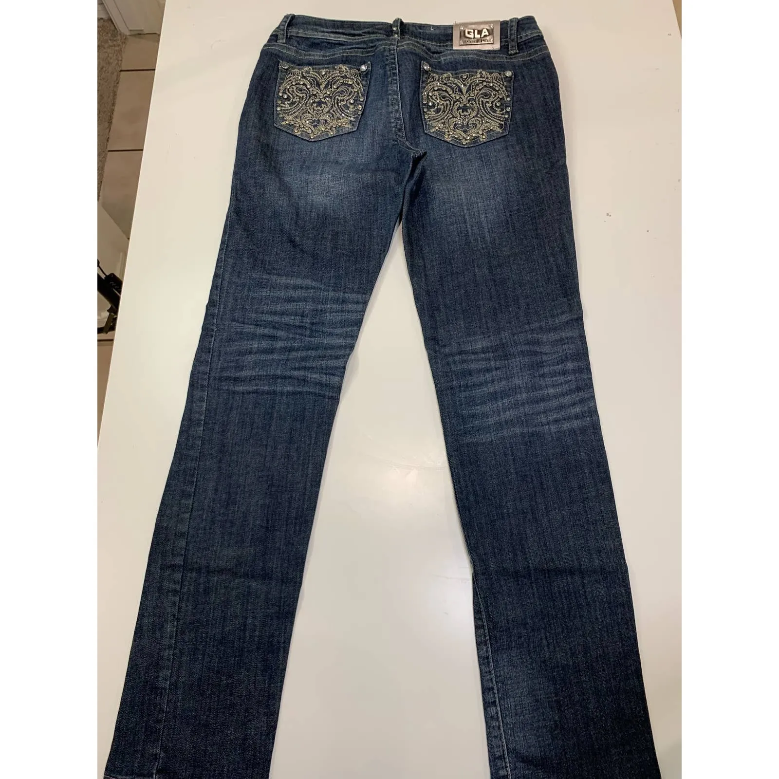 Womens Grace in LA Embellished Denim‎ Jeans Size 11   (M19) - Image 5