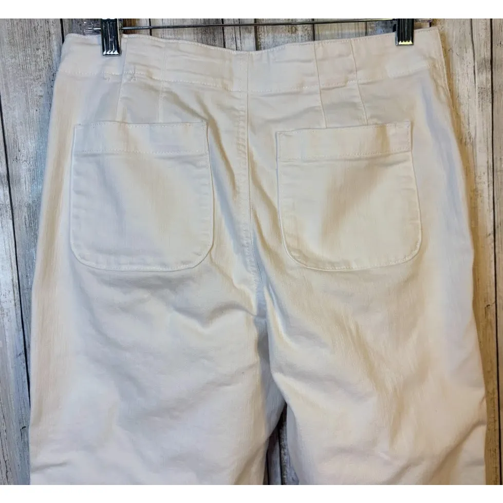 Talbots White Sailor Jeans Crop Length Size 6 - Image 5